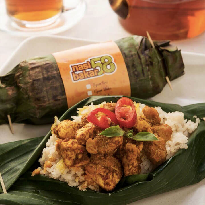 nasi bakar ayam woku